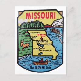 Missouri Vintage jaren 1950 Decal Kaart