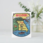 Missouri Vintage jaren 1950 Decal Kaart (Staand voorkant)