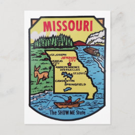 Missouri Vintage jaren 1950 Decal Kaart