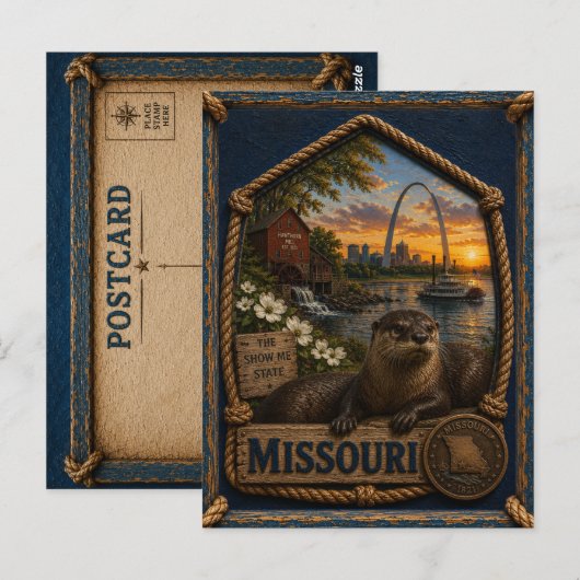 Missouri Vintage Reizen Briefkaart (Voorkant / Achterkant)
