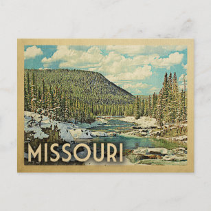 Missouri Vintage Travel Snowy Winter Natuur Briefkaart