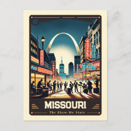 Missouri | Vintage van patriottische spirit Briefkaart