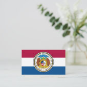 Missouri vlag & embleem, vlag van Missouri Visitekaartje (Staand voorkant)