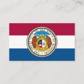 Missouri vlag & embleem, vlag van Missouri Visitekaartje (Voorkant)