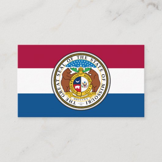 Missouri vlag & embleem, vlag van Missouri Visitekaartje (Voorkant)