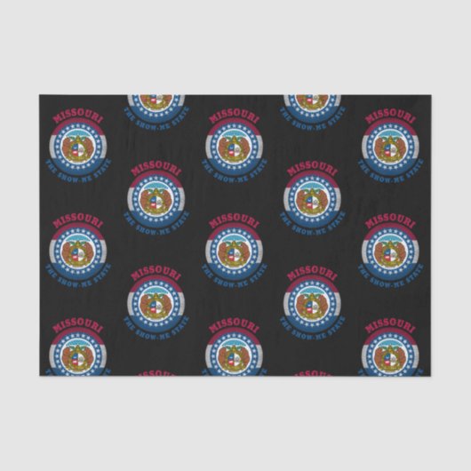 MISSOURI Vlag van de Show-Me State Tissuepapier (Voorkant)
