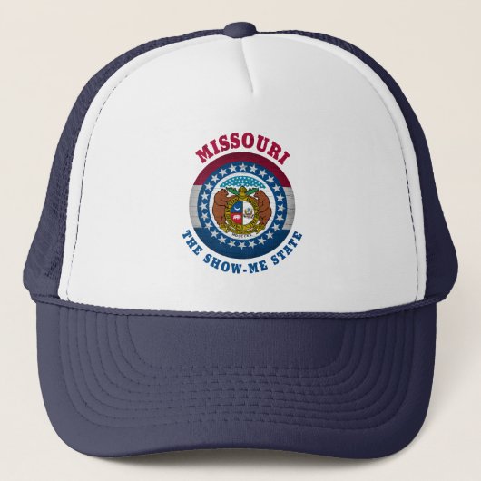 MISSOURI Vlag van de Show-Me State Trucker Pet (Voorkant)
