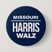 Missouri voor Harris Walz Ronde Button 7,6 Cm (Voorkant)
