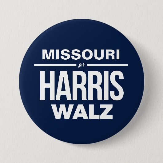Missouri voor Harris Walz Ronde Button 7,6 Cm (Voorkant)