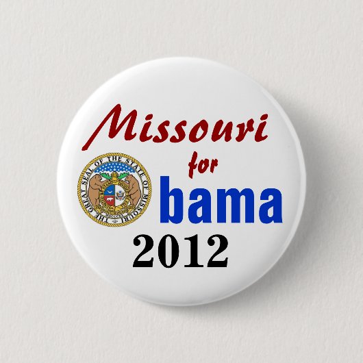 Missouri voor Obama 2012 Ronde Button 5,7 Cm (Voorkant)
