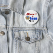 Missouri voor Obama 2012 Ronde Button 5,7 Cm (In situ)