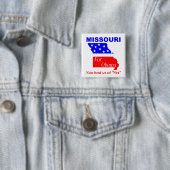 Missouri voor Obama Vierkante Button 5,1 Cm (In situ)