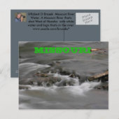 Missouri Water POST CARD Briefkaart (Voorkant / Achterkant)