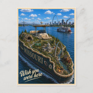 Missouri   Wish You Were Here   State Serie Briefkaart