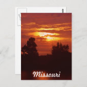 Missouri-zonsondergang Briefkaart (Voorkant / Achterkant)