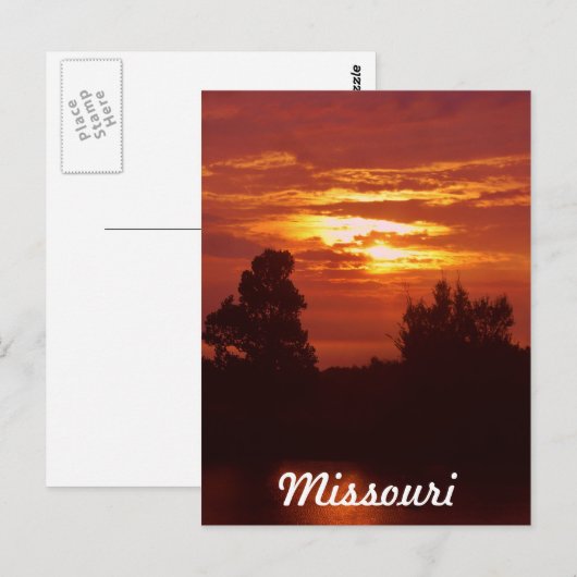 Missouri-zonsondergang Briefkaart (Voorkant / Achterkant)