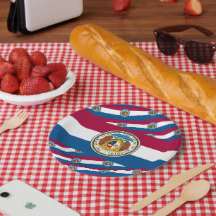 Missouriaanse vlag & zegel, Missouri Papieren Bordje