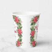 Misstletoe Voor Mrs Winter Poinsettia Bruidsfeest Papieren Bekers (Rechts)
