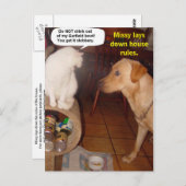 Missy legt huisregels vast. briefkaart (Voorkant / Achterkant)