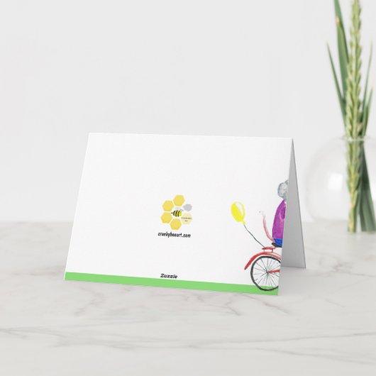 Missy Mouse Fiets "Gewoon omdat" Kaart (Achterkant)