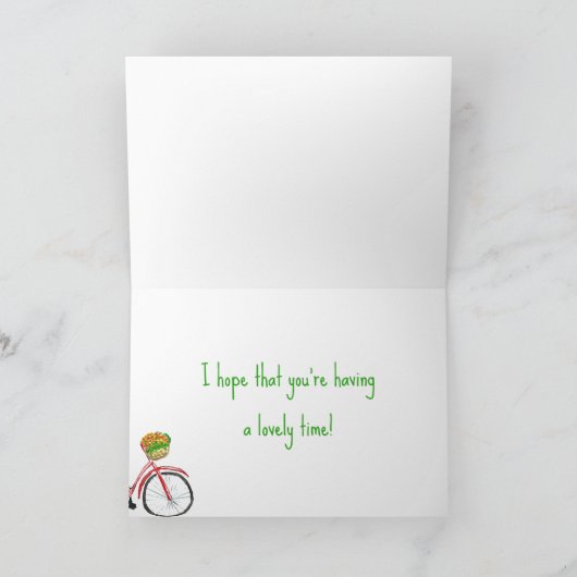 Missy Mouse Fiets "Gewoon omdat" Kaart (Binnen)