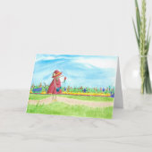 Missy Mouse in Summer Garden Denking You Kaart (Voorkant)