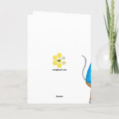 Missy Mouse met een bloem "gewoon omdat" Kaart (Achterkant)