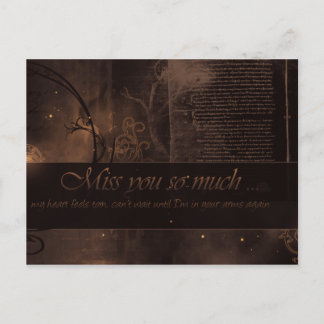 MissYouSoMuch Briefkaart