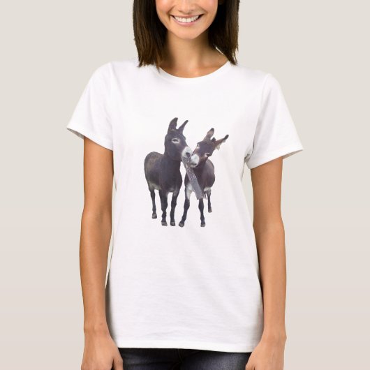 "Missy's Donkeys" Dames in het T-shirt Petite (Voorkant)