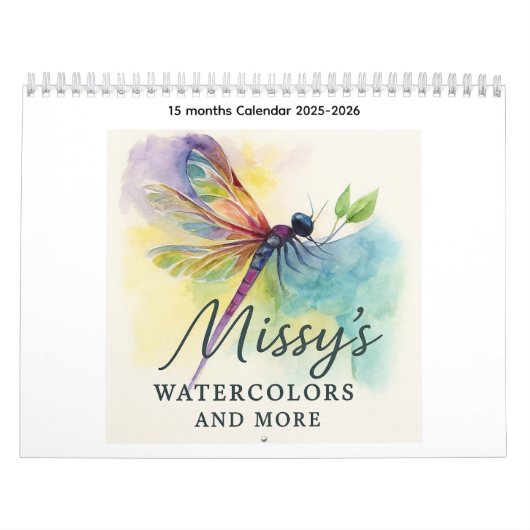 Missy's Waterverven en meer 15 maanden Kalender (Hoes)