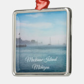 Mist bij Mackinac Harbor Metalen Ornament (Links)