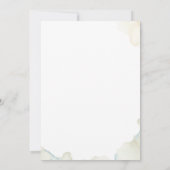 Mist Blue, Eucalyptus Oval Arch, Greenery Wedding Kaart (Achterkant)