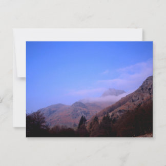 Mist boven de Langdale Pikes Briefkaart
