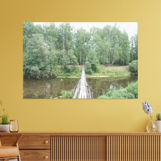 Mist Bridge Pad Canvas Afdruk (Insitu (Woonkamer))