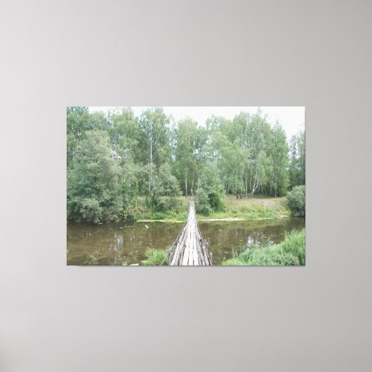 Mist Bridge Pad Canvas Afdruk (Voorkant)
