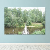 Mist Bridge Pad Canvas Afdruk (Insitu (Houten vloer))