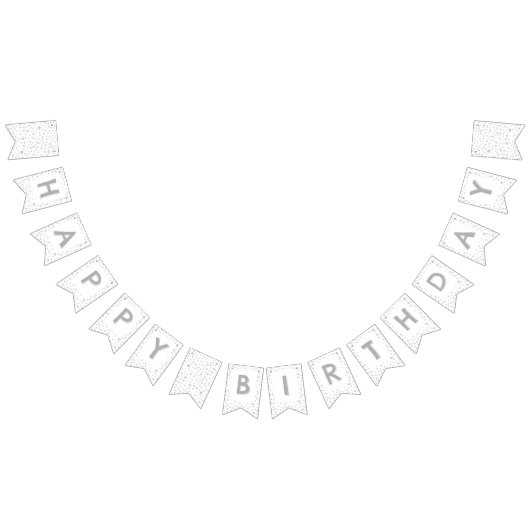 Mist Confetti Waterverf Stippen Bunting Flag Vlaggetjes (Alle)