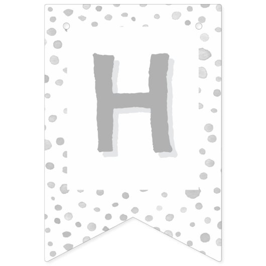 Mist Confetti Waterverf Stippen Bunting Flag Vlaggetjes (Tweede vlag)