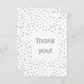 Mist Confetti Waterverf Stippen Dank u kaart (Voorkant / Achterkant)