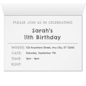 Mist Confetti Waterverf Stippen Verjaardag Uitnodi (Binnen Horizontaal (Onder))