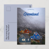 Mist die door Kullorsuaq Groenland heen trekt Briefkaart (Voorkant / Achterkant)