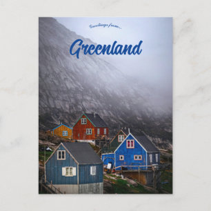 Mist die door Kullorsuaq Groenland heen trekt Briefkaart