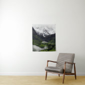 Mist door het bos onder de bergen wandkleed (In situ)