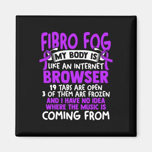 Mist - Fibro Survivor Fun Fibromyalgie Bewustzijn Magneet (Voorkant)