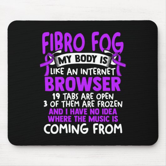 Mist - Fibro Survivor Fun Fibromyalgie Bewustzijn Muismat (Voorkant)