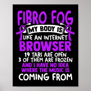 Mist - Fibro Survivor Fun Fibromyalgie Bewustzijn Poster