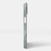 Mist Green Tropical Botanical Palm Leaves Patroon iPhone Hoesje (Rechterkant)