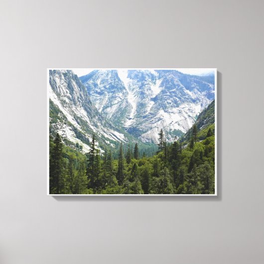 Mist Herfst Trail, King's Canyon National Park, CA Canvas Afdruk (Voorkant)