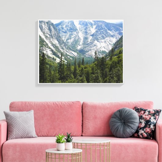 Mist Herfst Trail, King's Canyon National Park, CA Canvas Afdruk (Insitu (Woonkamer))