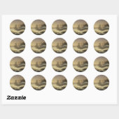 Mist in moonlicht ronde sticker (Vel)